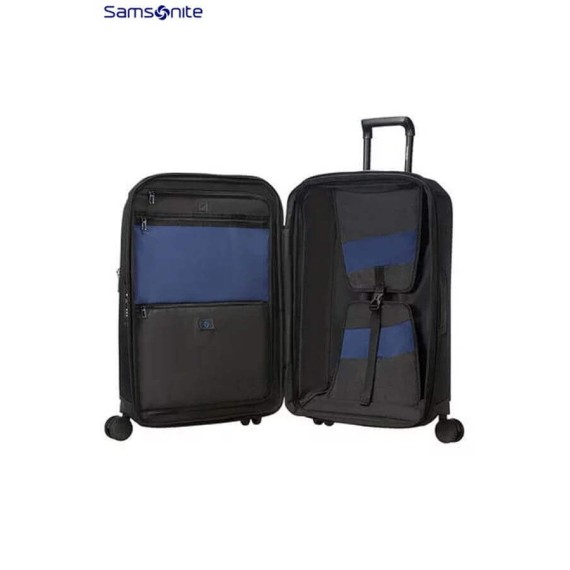 Samsonite Mala/Trolley de Viagem Média 4 Rodas Spinner 67cm Expansível X- RISE Preto - Ref. 92CH200309