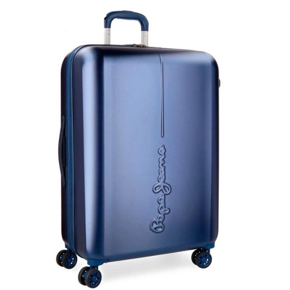 Pepe Jeans Mala/Trolley de Viagem Médio 4 Rodas Spinner 70cm Expansível CAMBRIDGE Azul - Ref. 186.5418963B