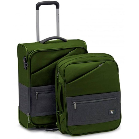 Roncato Mala/Trolley Cabine 2 Rodas com Mochila HYPER Verde Militar - Ref. 99.41685467