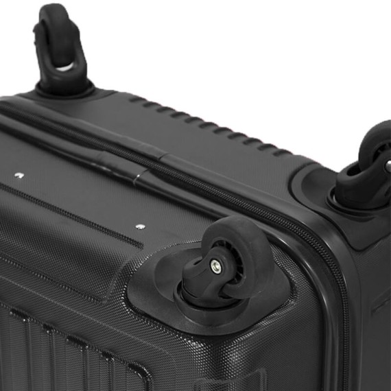 Royan Mala/Trolley de Cabine 55cm 4 Rodas Spinner Preto | Ref. 288.RY5194P
