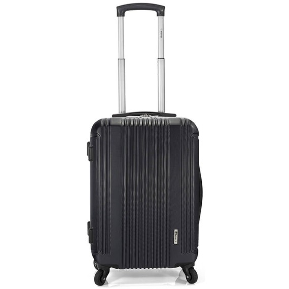 Royan Mala/Trolley de Cabine 55cm 4 Rodas Spinner Preto | Ref. 288.RY5194P