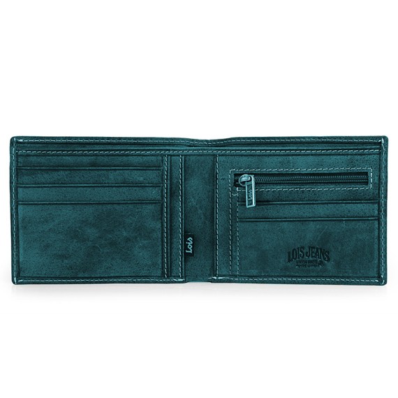 Lois Carteira Porta-Notas Horizontal com Porta-Moedas SEVIER Azul - Ref. 237.1230103