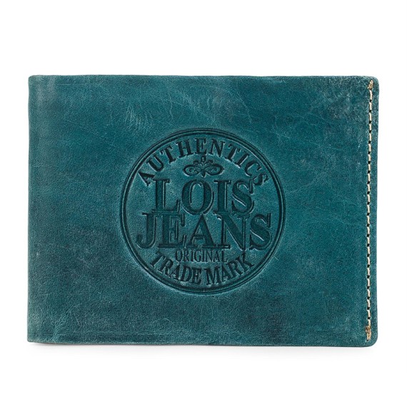 Lois Carteira Porta-Notas Horizontal com Porta-Moedas SEVIER Azul - Ref. 237.1230103