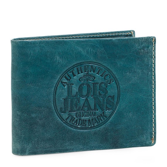 Lois Carteira Porta-Notas Horizontal com Porta-Moedas SEVIER Azul - Ref. 237.1230103
