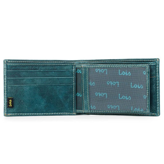 Lois Carteira Porta-Notas Horizontal com Porta-Moedas SEVIER Azul - Ref. 237.1231103
