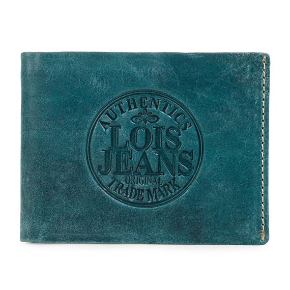 Lois Carteira Porta-Notas Horizontal com Porta-Moedas SEVIER Azul - Ref. 237.1231103