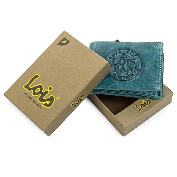 Lois Carteira Porta-Notas Horizontal com Porta-Moedas SEVIER Azul - Ref. 237.1231103