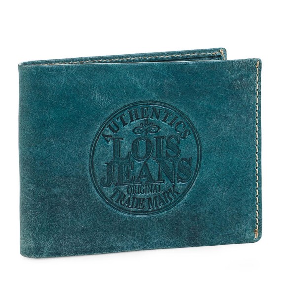 Lois Carteira Porta-Notas Horizontal com Porta-Moedas SEVIER Azul - Ref. 237.1231103