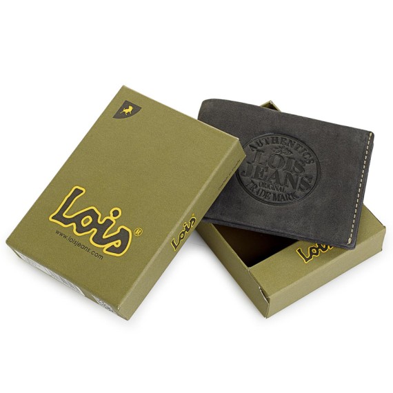 Lois Carteira Porta-Notas Horizontal com Porta-Moedas SEVIER Preto - Ref. 237.1230101