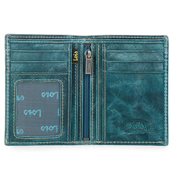 Lois Carteira Porta-Notas Vertical com Porta-Moedas SEVIER Azul - Ref. 237.1231803