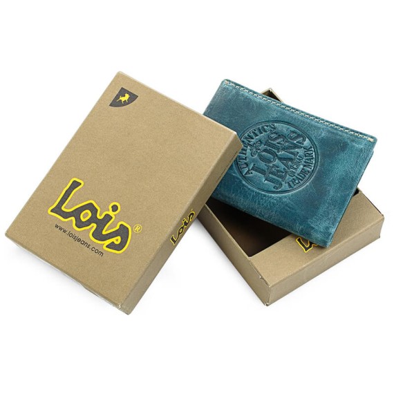 Lois Carteira Porta-Notas Vertical com Porta-Moedas SEVIER Azul - Ref. 237.1231803