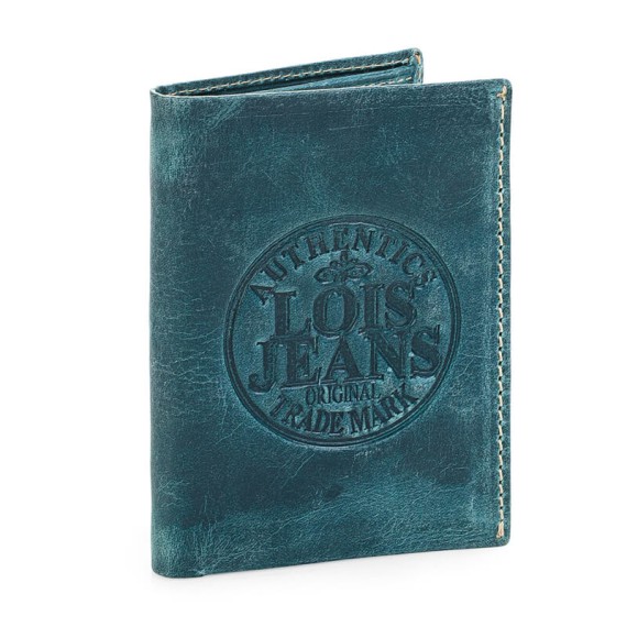 Lois Carteira Porta-Notas Vertical com Porta-Moedas SEVIER Azul - Ref. 237.1231803