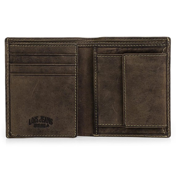 Lois Carteira Porta-Notas Vertical com Porta-Moedas SEVIER Castanho - Ref. 237.1232002