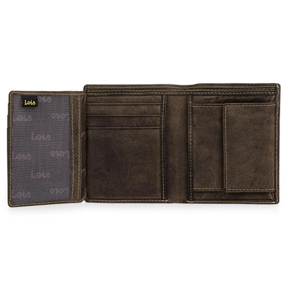 Lois Carteira Porta-Notas Vertical com Porta-Moedas SEVIER Castanho - Ref. 237.1232002