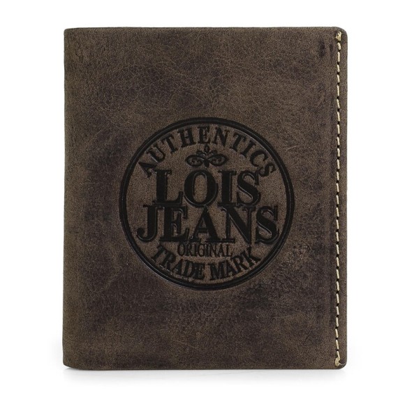 Lois Carteira Porta-Notas Vertical com Porta-Moedas SEVIER Castanho - Ref. 237.1232002