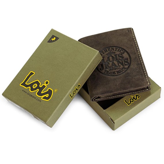 Lois Carteira Porta-Notas Vertical com Porta-Moedas SEVIER Castanho - Ref. 237.1232002