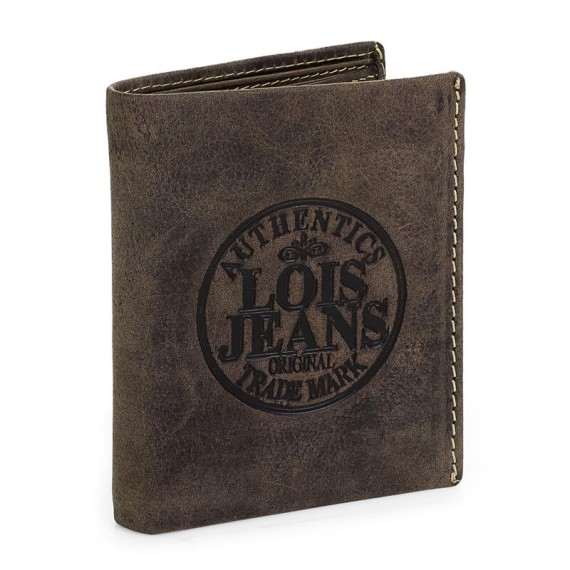 Lois Carteira Porta-Notas Vertical com Porta-Moedas SEVIER Castanho - Ref. 237.1232002