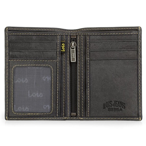 Lois Carteira Porta-Notas Vertical com Porta-Moedas SEVIER Preto - Ref. 237.1231801 Lois Carteira Porta-Notas Vertical com Porta-Moedas SEVIER Preto - Ref. 237.1231801
