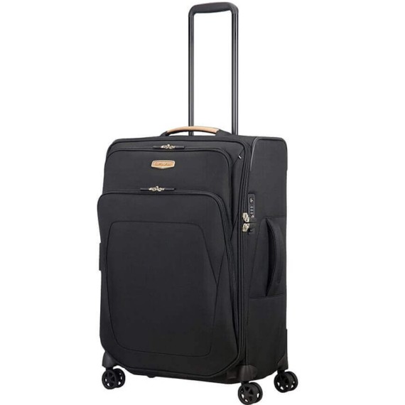 Samsonite Mala/Trolley Viagem Médio 67cm 4 Rodas Spinner Expansível SPARK SNG ECO Black - Ref. 92CN100609