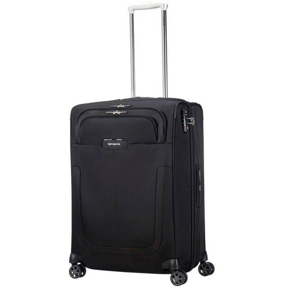 Samsonite Mala/Trolley de Viagem Médio 4 Rodas Spinner 67cm Expansível DUOSPHERE Preto - Ref. 92CC600409