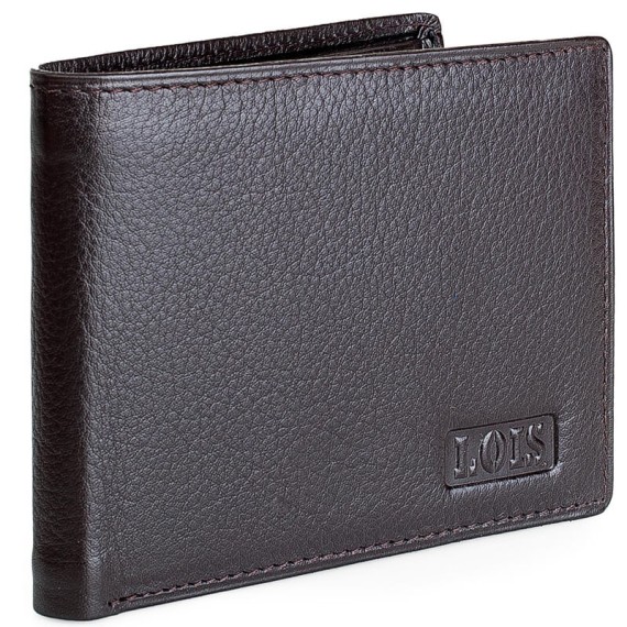 Lois Carteira Porta-Notas Horizontal com Porta-Moedas CUMBERLAND Castanho - Ref. 237.20130802