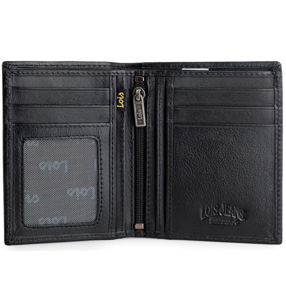 Lois Carteira Porta-Notas Vertical com Porta-Moedas CUMBERLAND Preto - Ref. 237.20131801