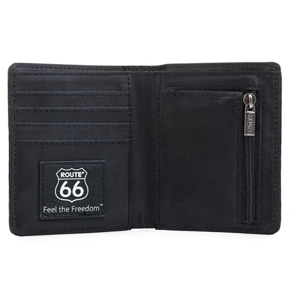 Route 66 Carteira Porta-Notas Vertical com Porta-Moedas WISCONSIN Preto - Ref. 237.R1190101 Route 66 Carteira Porta-Notas Vertical com Porta-Moedas WISCONSIN Preto - Ref. 237.R1190101