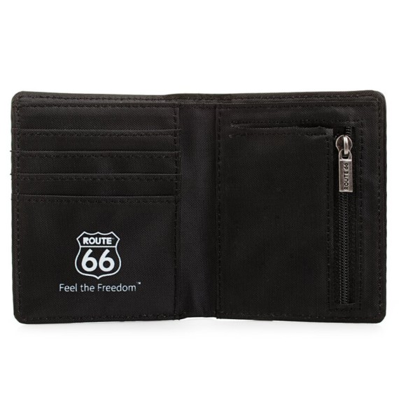 Route 66 Carteira Porta-Notas Vertical com Porta-Moedas WISCONSIN Preto - Ref. 237.R1190601 Route 66 Carteira Porta-Notas Vertical com Porta-Moedas WISCONSIN Preto - Ref. 237.R1190601