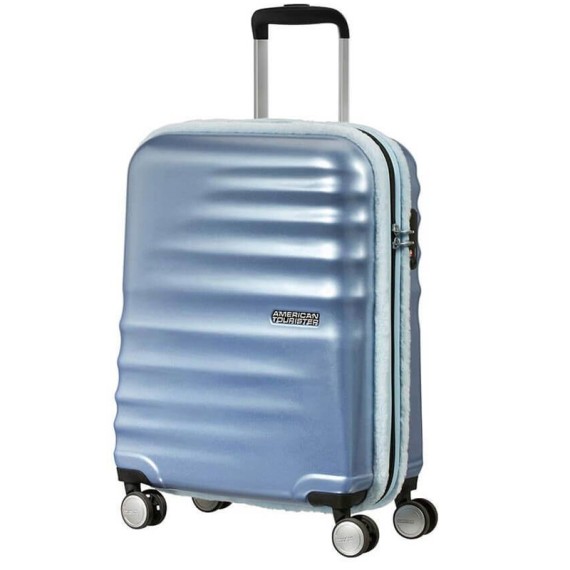 American Tourister Mala/Trolley de Cabine 55cm 4 Rodas Spinner Fur WAVEBREAKER Ice Blue - Ref. 9215G00951