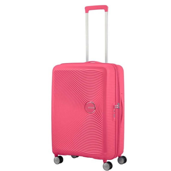 American Tourister Mala/Trolley de Viagem Médio 67cm 4 Rodas Spinner Expansível SOUNDBOX Hot Pink - Ref. 9232G00270-1