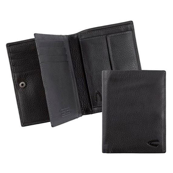 Camel Active Carteira Porta-Notas Tradicional ao Alto com Porta-Moedas ATLANTA Preta | Ref. 9124970560