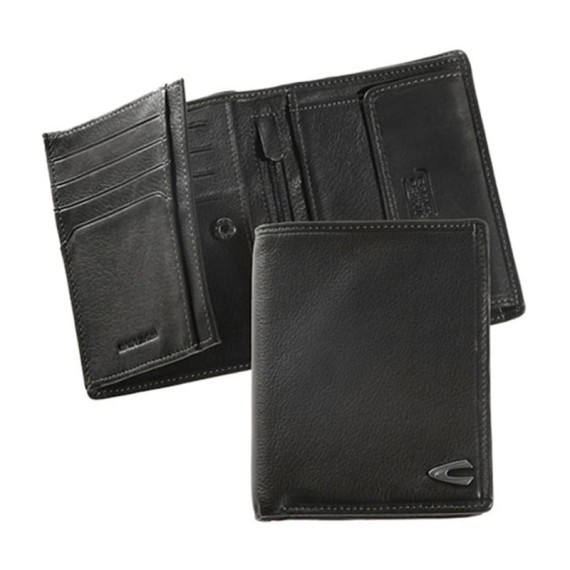 Camel Active Carteira Vertical com Porta-Moedas VEGAS Preta | Ref. 91B3470760