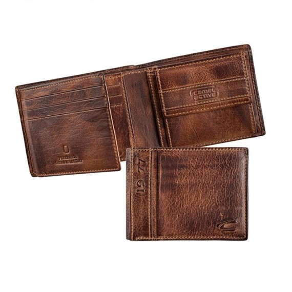 Camel Active Carteira Porta-Notas com Porta Moedas MELBOURNE Castanha | Ref. 9124770229