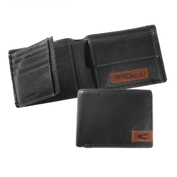 CAMEL ACTIVE Carteira Horizontal c/ Porta-Moedas California Preta | Ref. 9112870360 - 000580