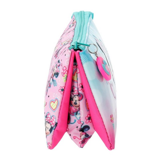 Estojo Escolar 3 Compartimentos MINNIE HEART Rosa - Ref. 186.2374361(2)