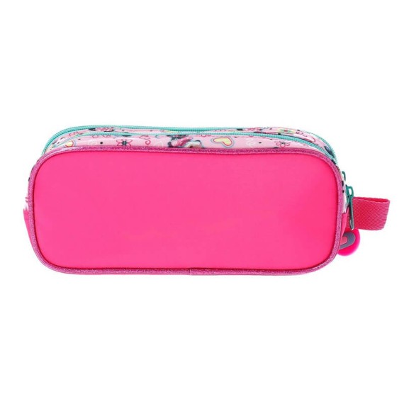 Estojo Escolar Duplo Compartimento MINNIE HEART Rosa - Ref. 186.2374261(4)