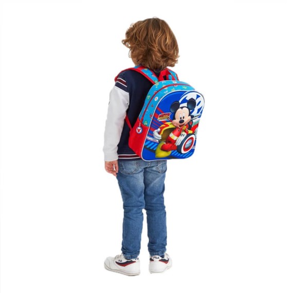 Mochila Escolar Adaptável 33cm MICKEY WORLD Multicolor | Ref. 186.23622B1