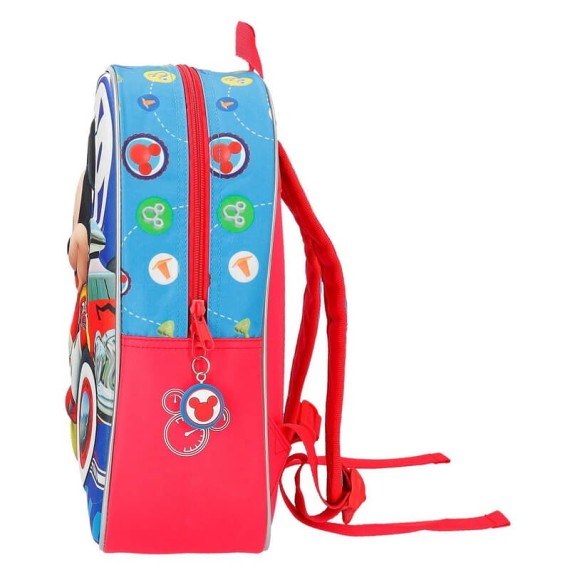 Mochila Escolar Adaptável 33cm MICKEY WORLD Multicolor | Ref. 186.23622B1