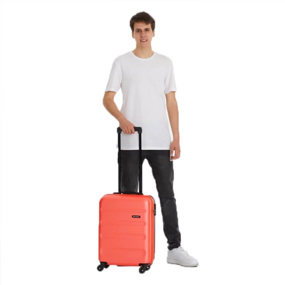 Roll Road Mala/Trolley de Cabine 4 Rodas Spinner 55cm FLEX Coral/Antracite - Ref. 186.5849467A(1)