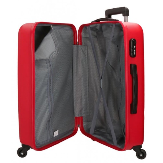 Mala de Viagem / Trolley Grande 75cm 4R ROLL ROAD Flex Vermelha | Ref. 186.5849464C