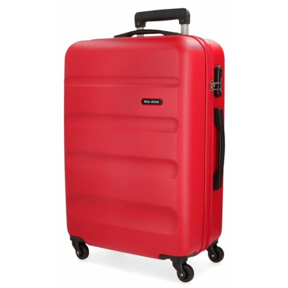 Mala de Viagem / Trolley Grande 75cm 4R ROLL ROAD Flex Vermelha | Ref. 186.5849464C
