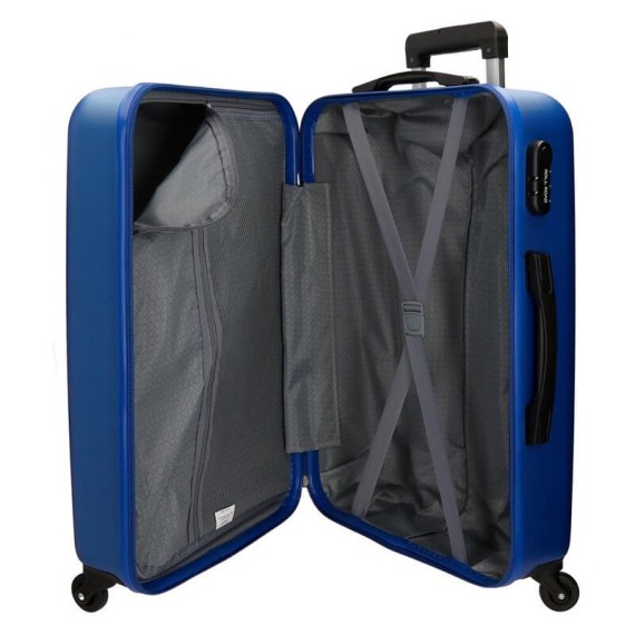 Roll Road Mala de Viagem / Trolley Médio 65cm 4 Rodas FLEX Azul | Ref. 186.5849463B