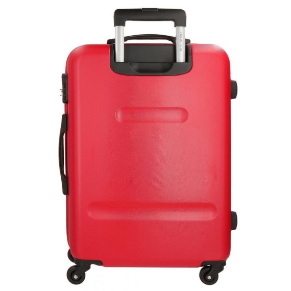 Mala de Viagem / Trolley Médio 65cm 4 Rodas ROLL ROAD Flex Vermelha | Ref. 186.5849464B