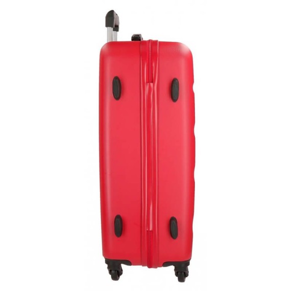 Mala de Viagem / Trolley Médio 65cm 4 Rodas ROLL ROAD Flex Vermelha | Ref. 186.5849464B