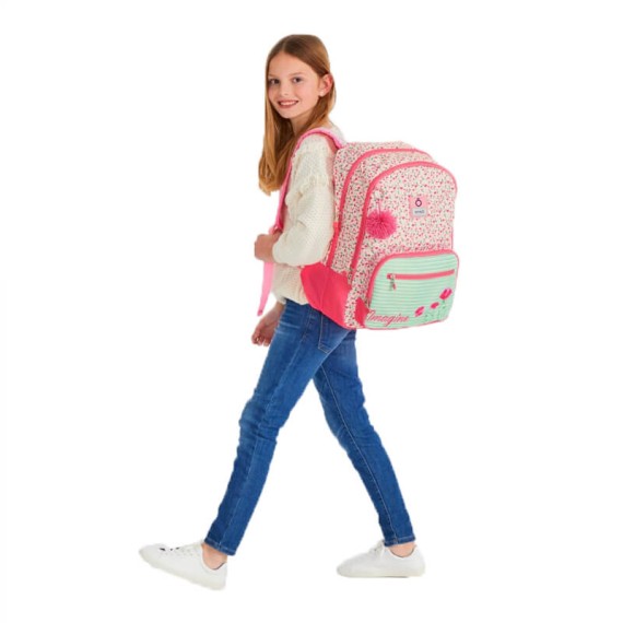 Mochila Escolar 46cm Adaptável Enso IMAGINE Rosa | Ref. 186.92124B1 Mochila Escolar 46cm Adaptável Enso IMAGINE Rosa | Ref. 186.92124B1