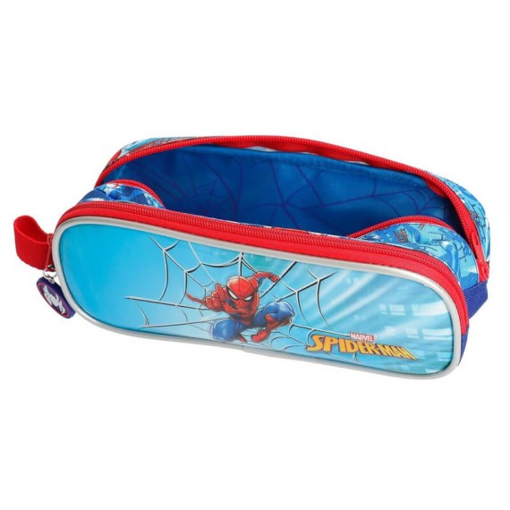Estojo Escolar Duplo Compartimento SPIDERMAN STREET Azul - Ref. 186.2384261(1)