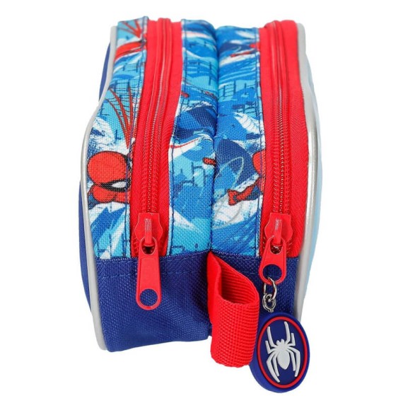 Estojo Escolar Duplo Compartimento SPIDERMAN STREET Azul - Ref. 186.2384261(3)