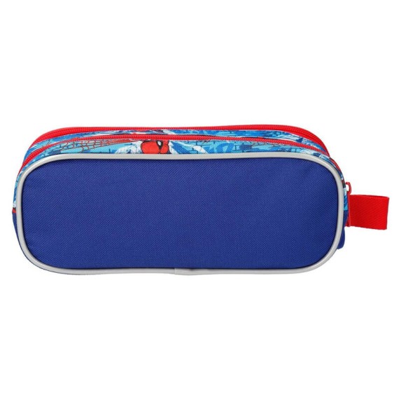 Estojo Escolar Duplo Compartimento SPIDERMAN STREET Azul - Ref. 186.2384261(4)