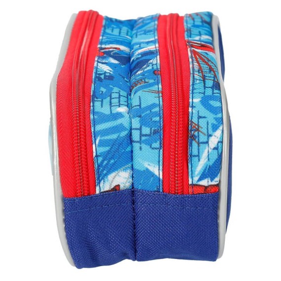 Estojo Escolar Duplo Compartimento SPIDERMAN STREET Azul - Ref. 186.2384261(5)