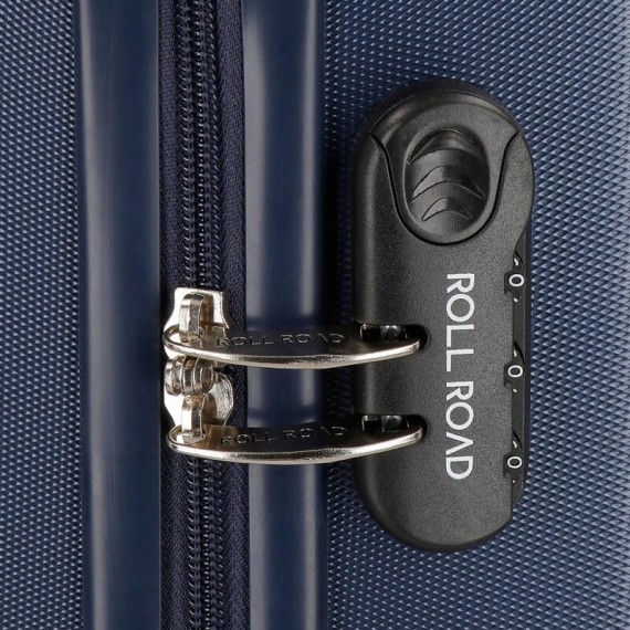 Roll Road Mala/Trolley de Cabine 55cm 4 Rodas Spinner FLEX Azul Marinho - Ref. 186.5849462A(8)